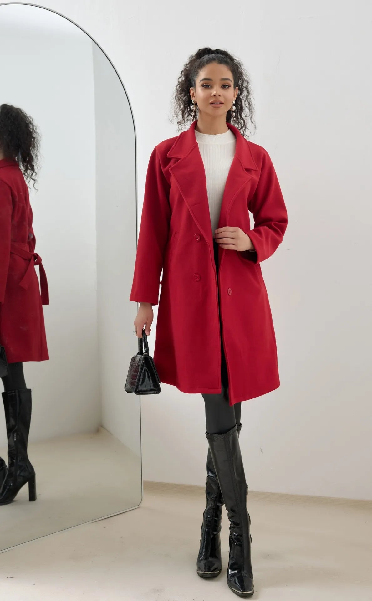 Manteau Long en Laine - Élégance Sobre