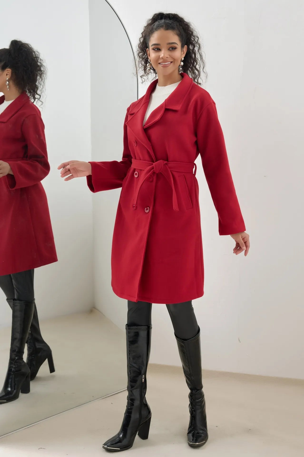 Manteau Long en Laine - Élégance Sobre